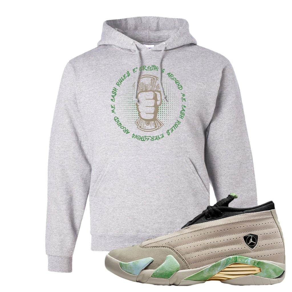 Fortune Low 14s Hoodie | Cash Rules Everything Around Me, Ash