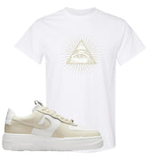 Pixel Cream White Force 1s T Shirt | All Seeing Eye, White