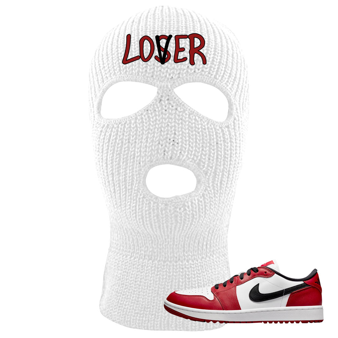 Chicago Golf Low 1s Ski Mask | Lover, White