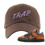 SB Dunk Low Cider Dad Hat | Trap To Rise Above Poverty, Brown