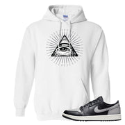 Shadow Golf Low 1s Hoodie | All Seeing Eye, White