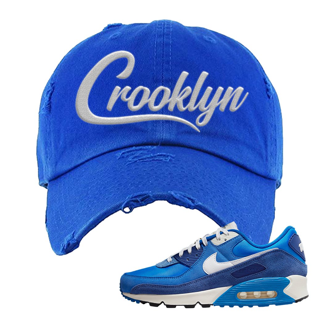 Air Max 90 First Use Distressed Dad Hat | Crooklyn, Royal