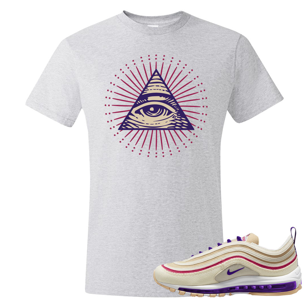 Sprung Sail 97s T Shirt | All Seeing Eye, Ash