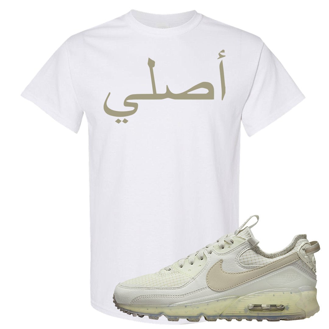 Terrascape Light Bone 90s T Shirt | Original Arabic, White