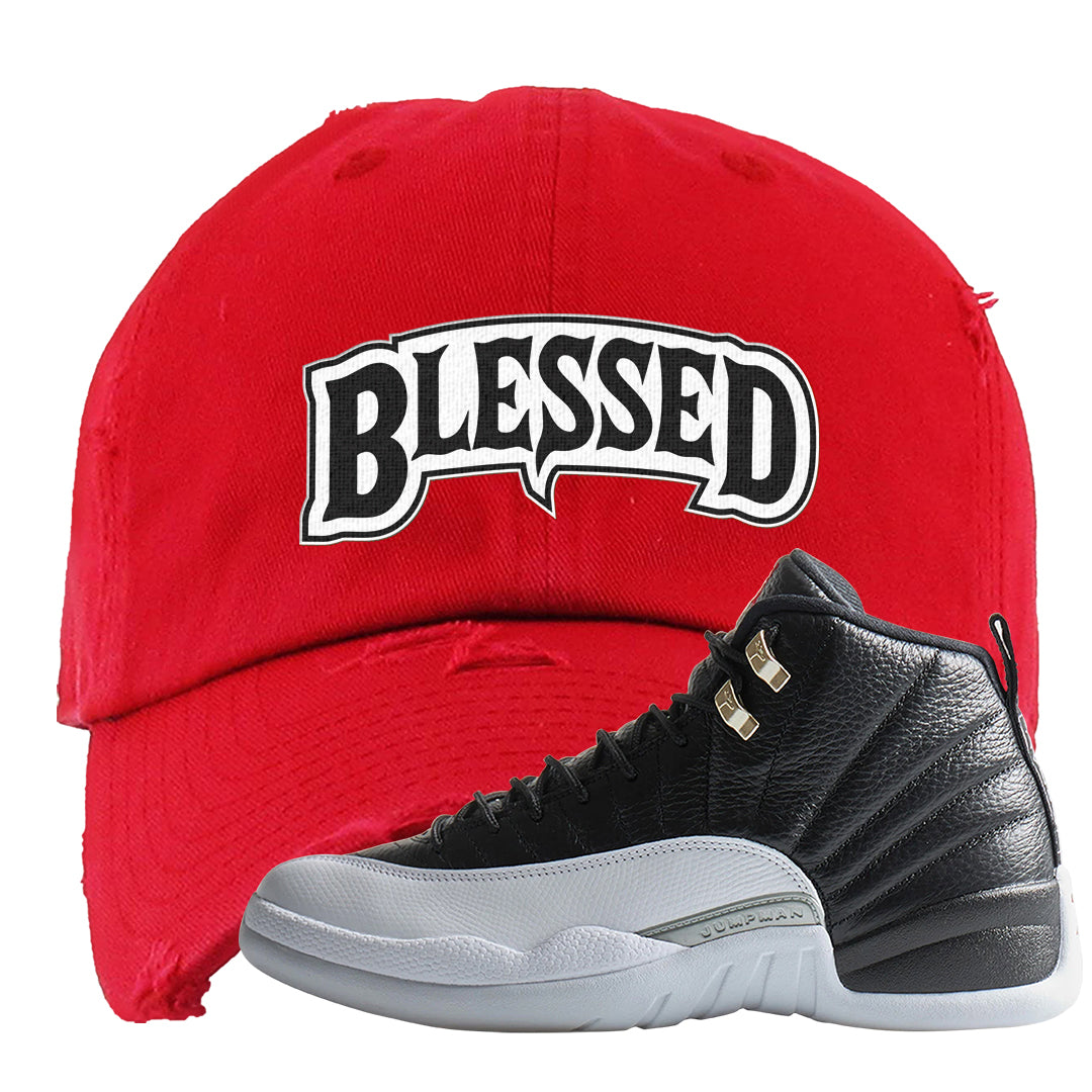 Playoff 12s Distressed Dad Hat | Blessed Arch, Red