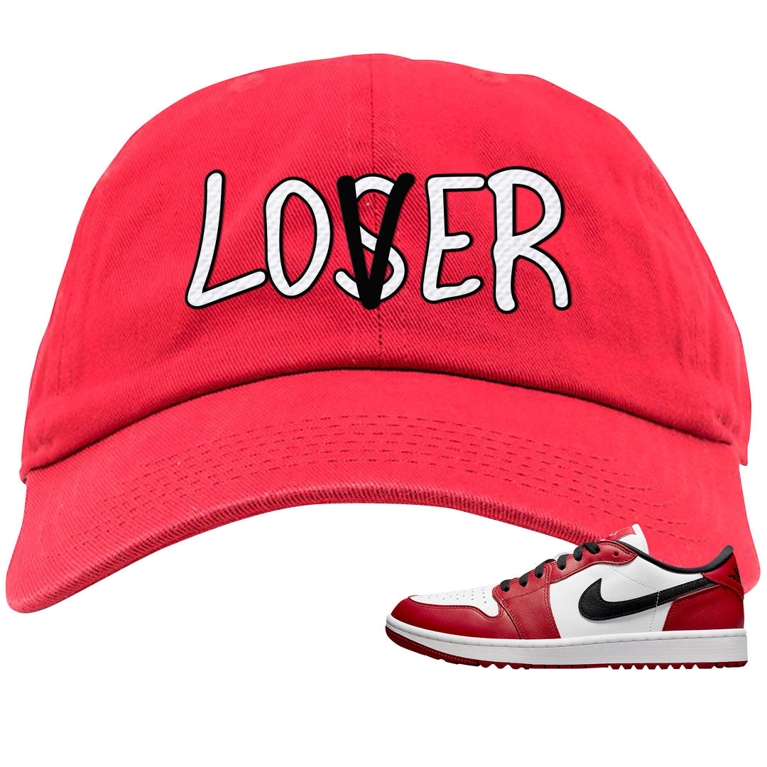 Chicago Golf Low 1s Dad Hat | Lover, Red