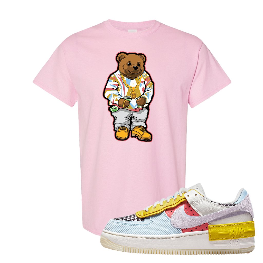 Air Force 1 Shadow Multi-Color T Shirt | Sweater Bear, Light Pink