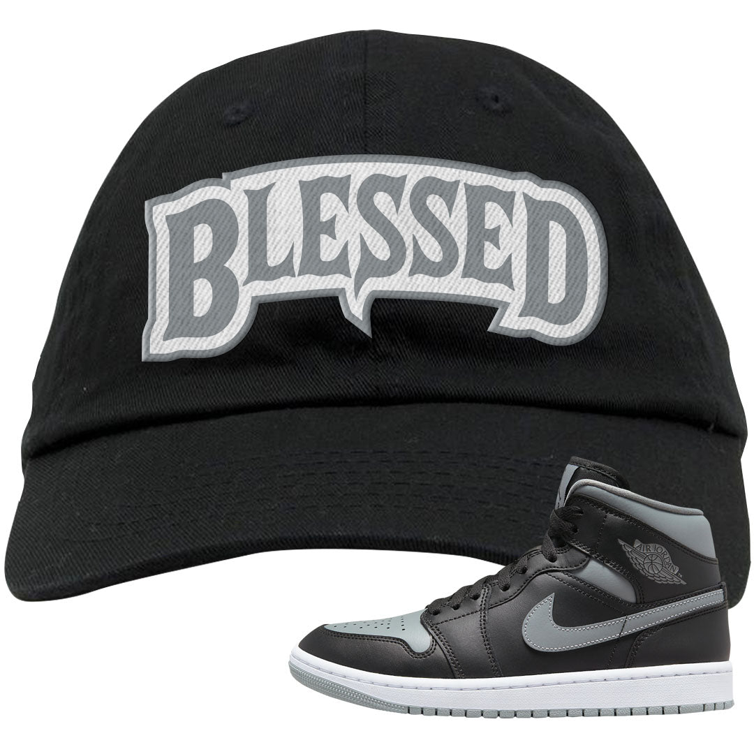 Alternate Shadow Mid 1s Dad Hat | Blessed Arch, Black