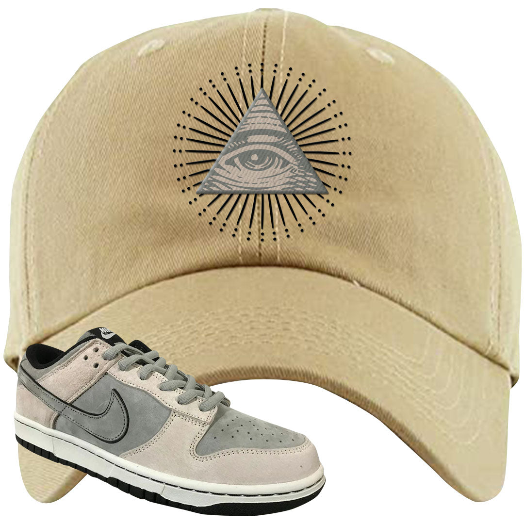 Rocky Earth Low Dunks Dad Hat | All Seeing Eye, Khaki
