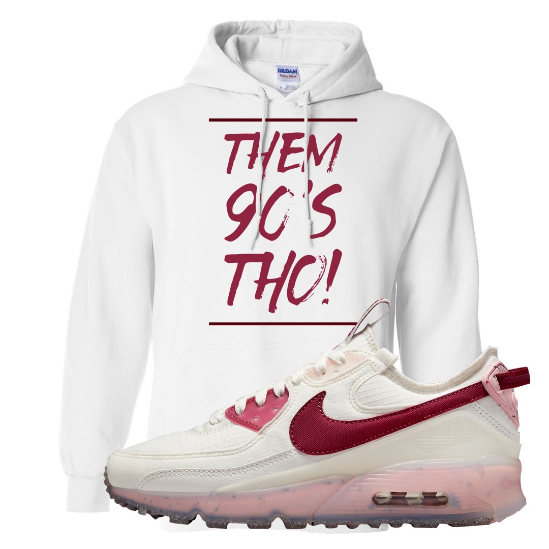 Terrascape Pomegranate 90s Hoodie | Them 90's Tho, White