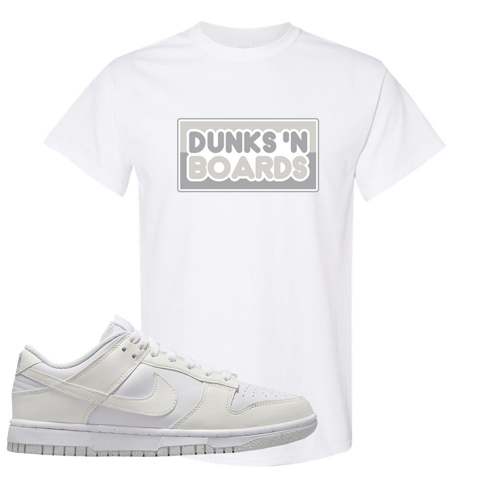 Move To Zero White Low Dunks T Shirt | Dunks N Boards, White