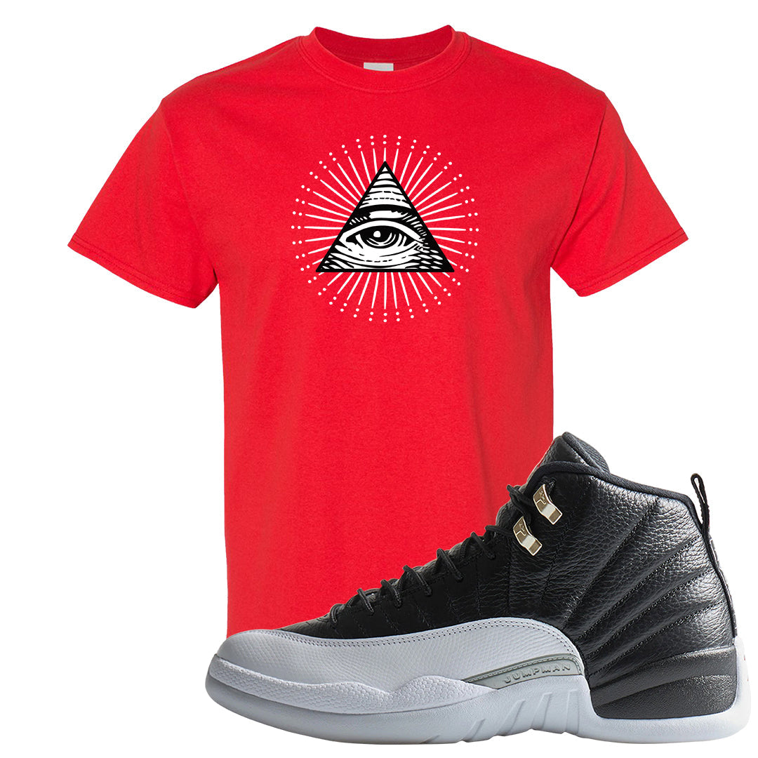 Playoff 12s T Shirt | All Seeing Eye, Red