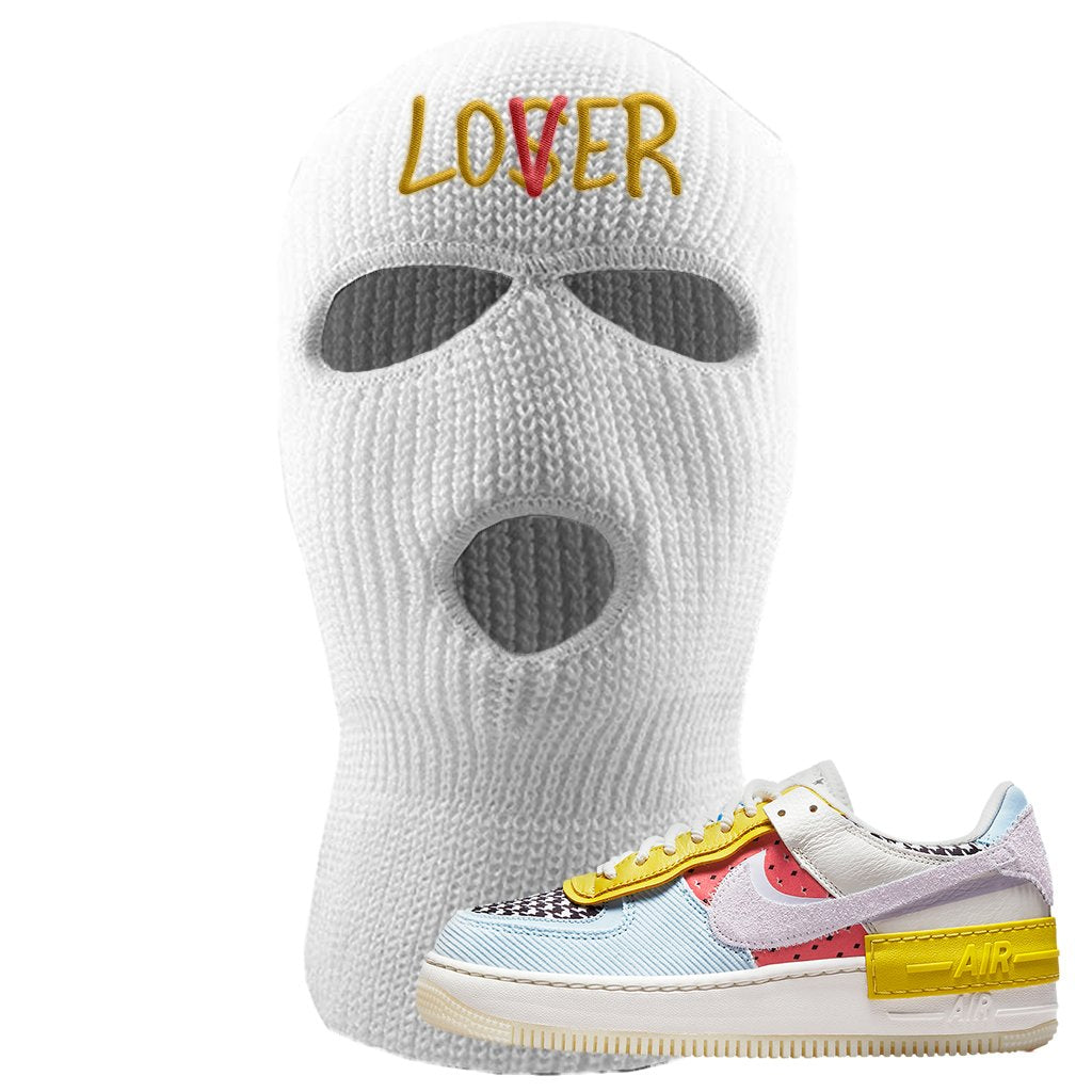 Air Force 1 Shadow Multi-Color Ski Mask | Lover, White