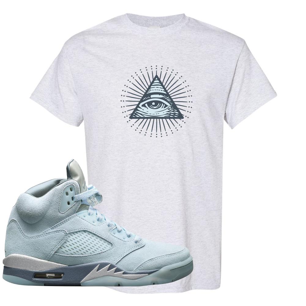 Blue Bird 5s T Shirt | All Seeing Eye, Ash