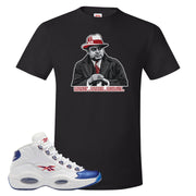 Blue Toe Question Mids T Shirt | Capone Illustration, Black