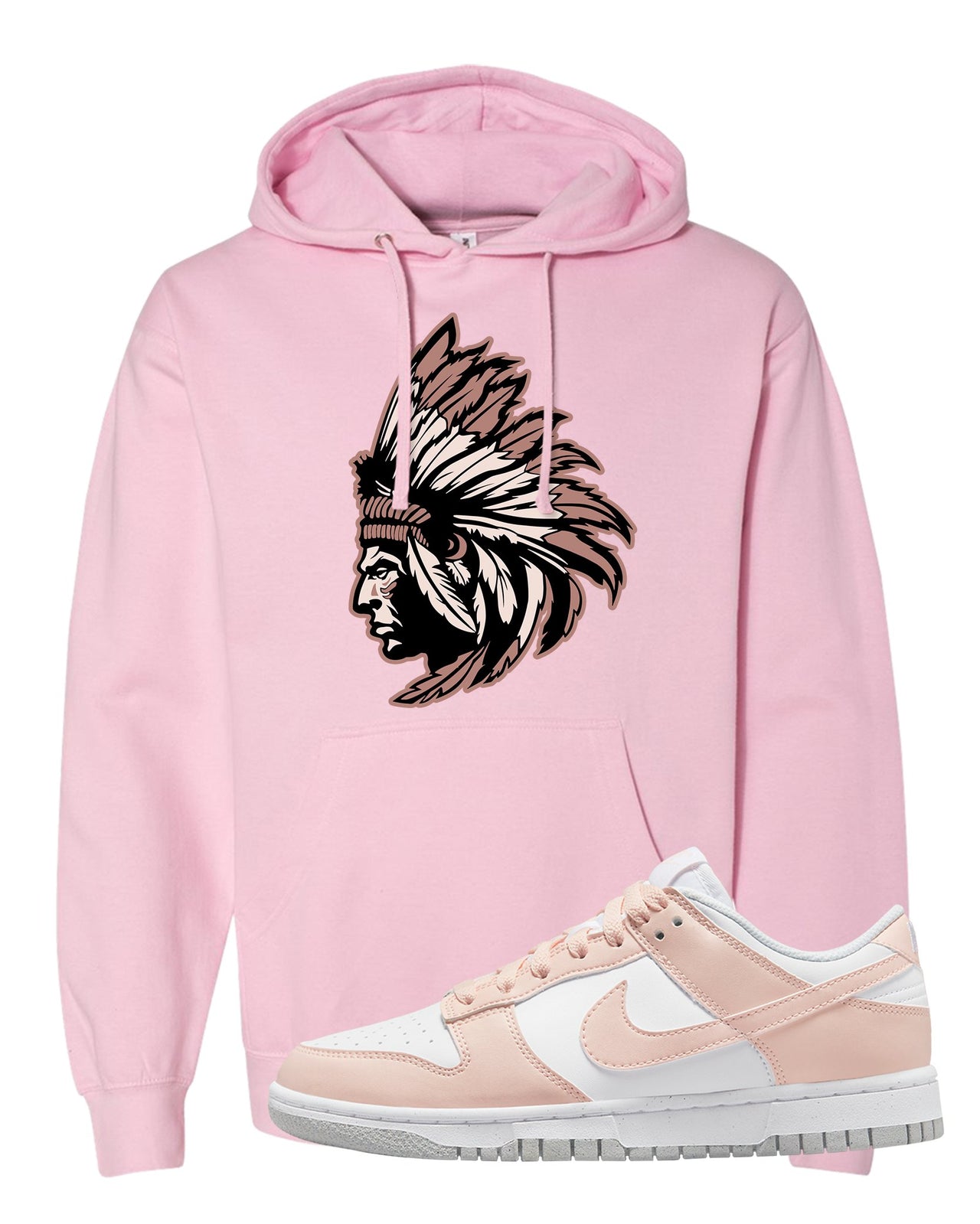 Next Nature Pale Citrus Low Dunks Hoodie | Indian Chief, Light Pink