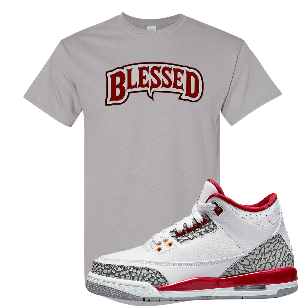 Cardinal Red 3s T Shirt | Blessed Arch, Gravel