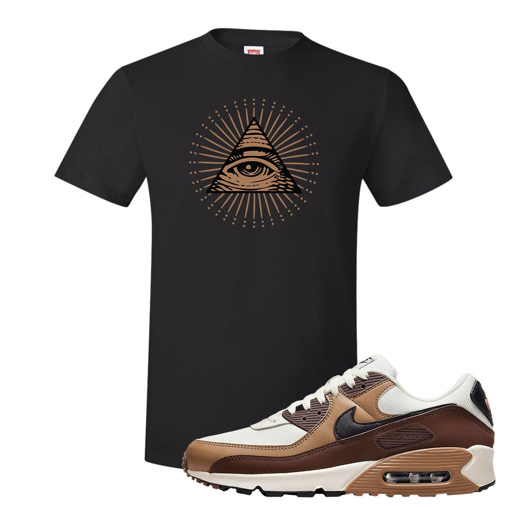 Air Max 90 Dark Driftwood T Shirt | All Seeing Eye, Black