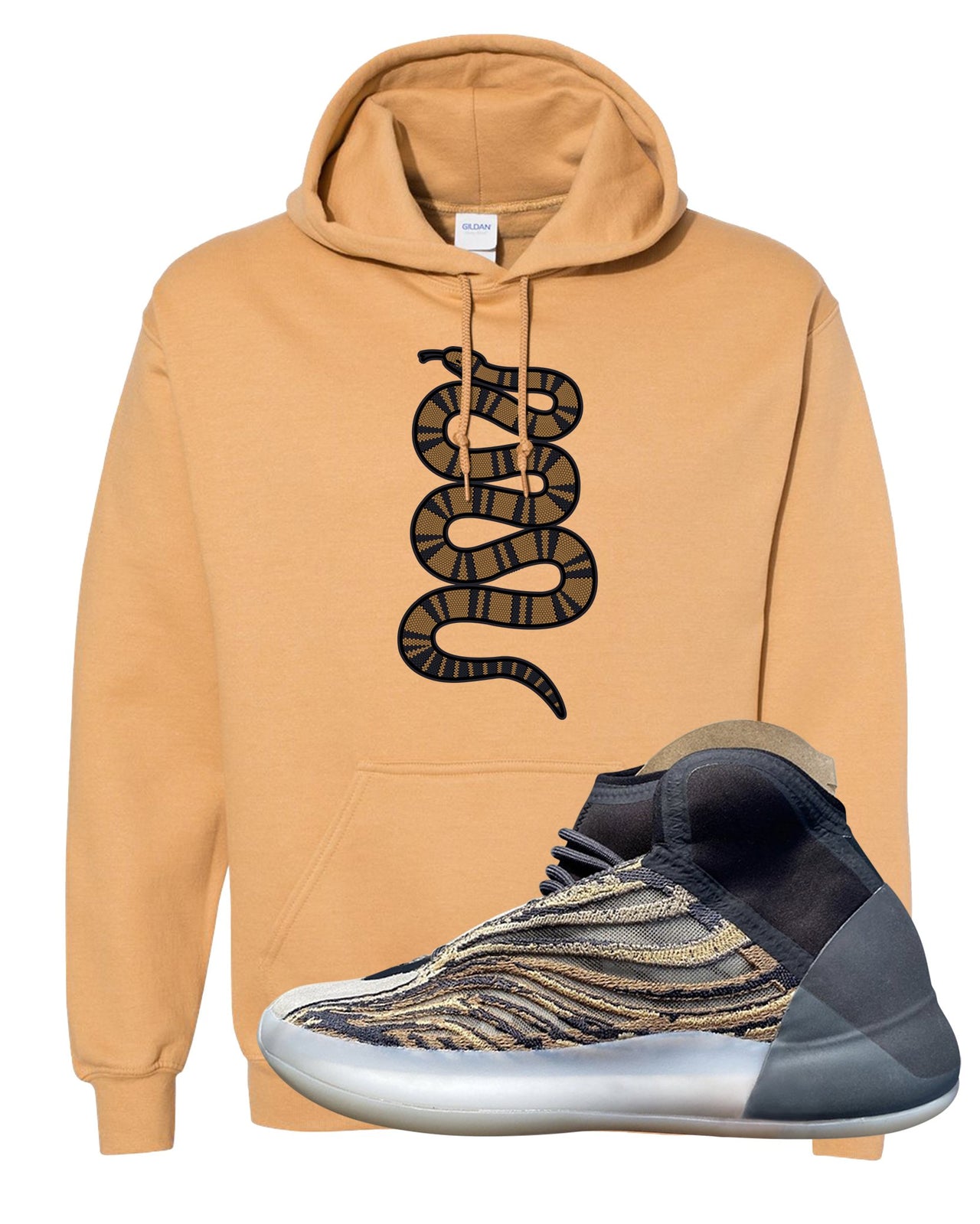 Amber Tint Quantums Hoodie | Coiled Snake, Old Gold