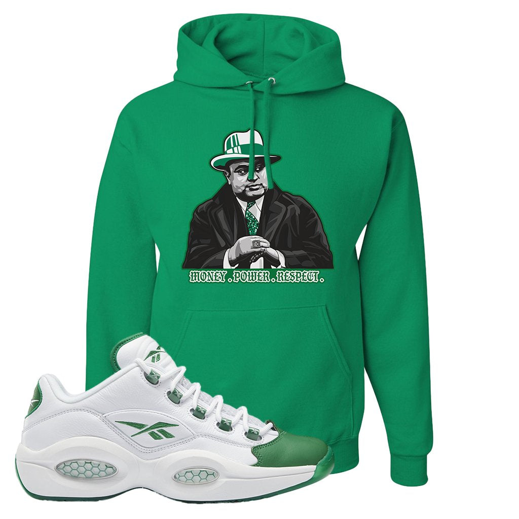 Question Low Green Toe Hoodie | Capone Illustration, Kelly Green