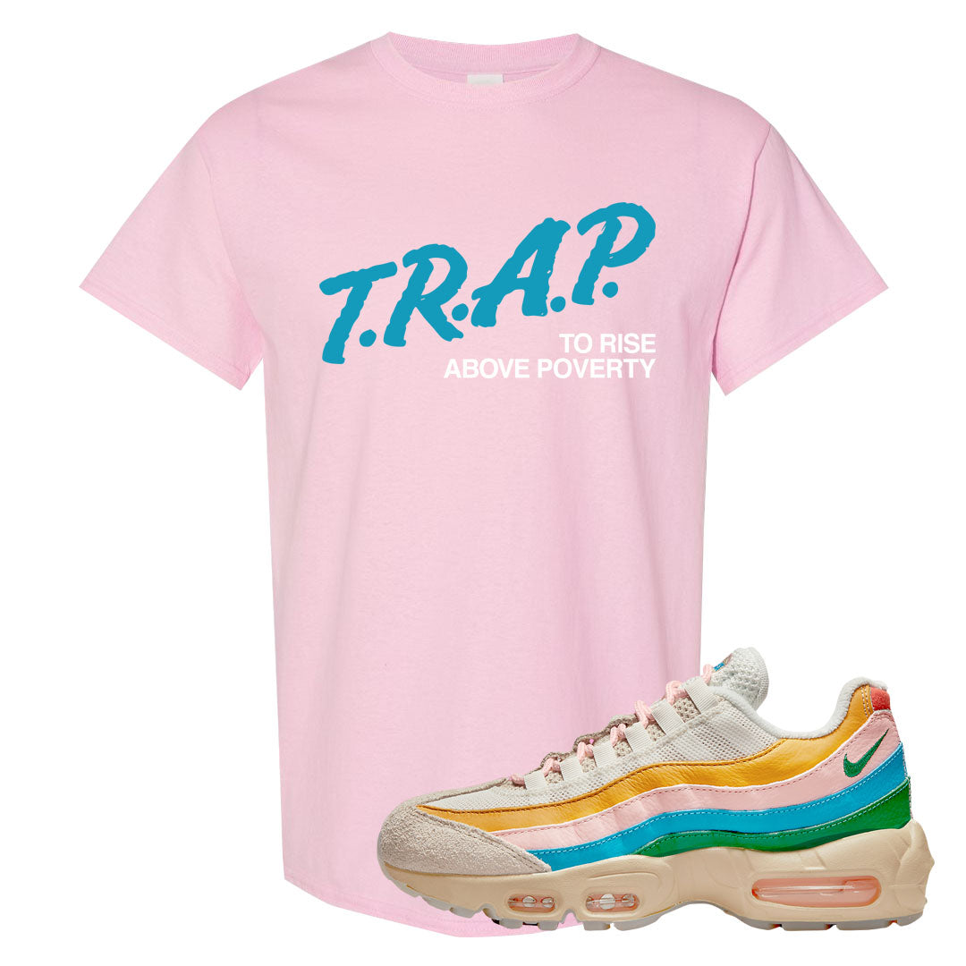 Rise Unity Sail 95s T Shirt | Trap To Rise Above Poverty, Light Pink