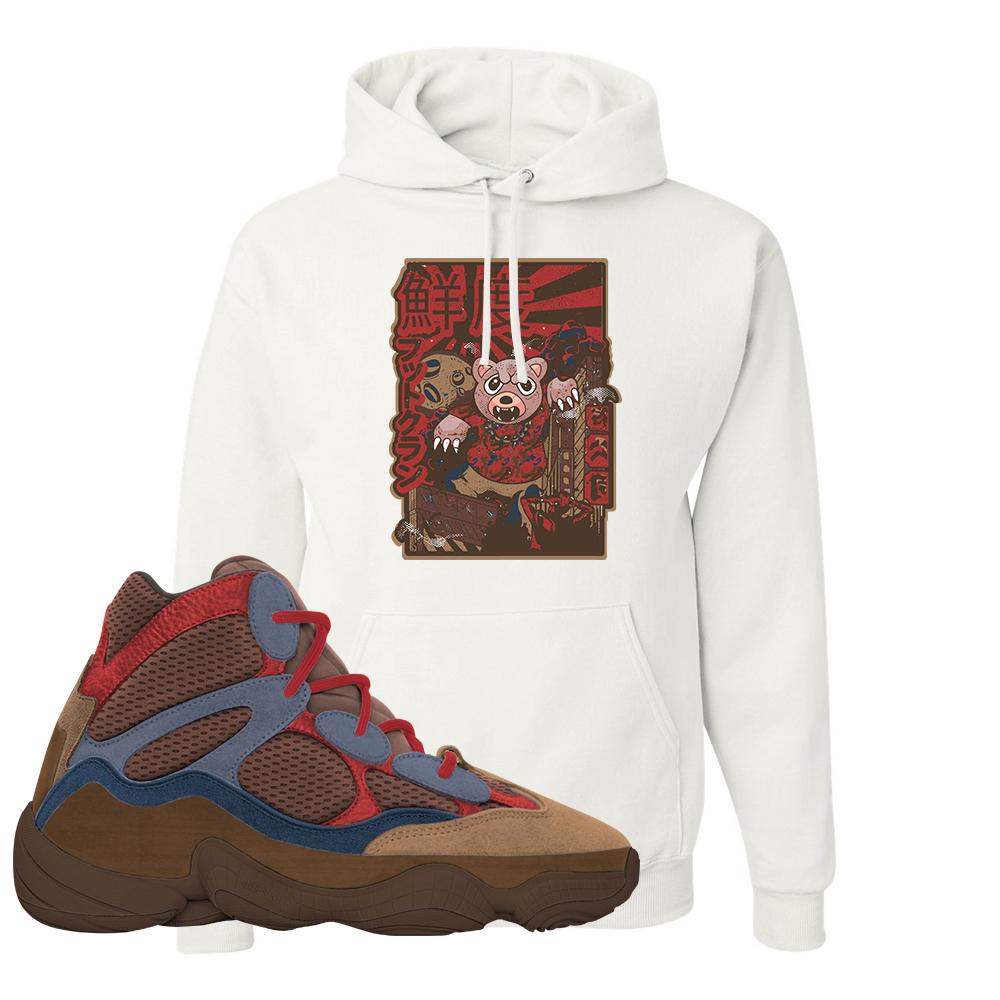 Yeezy 500 High Sumac Hoodie | Attack Of The Bear, White