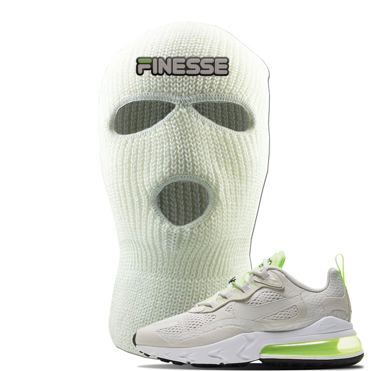 Ghost Green React 270s Ski Mask | Finesse, White