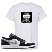 Air Jordan 1 Low Black Medium Grey T Shirt | Thupreme, Ash