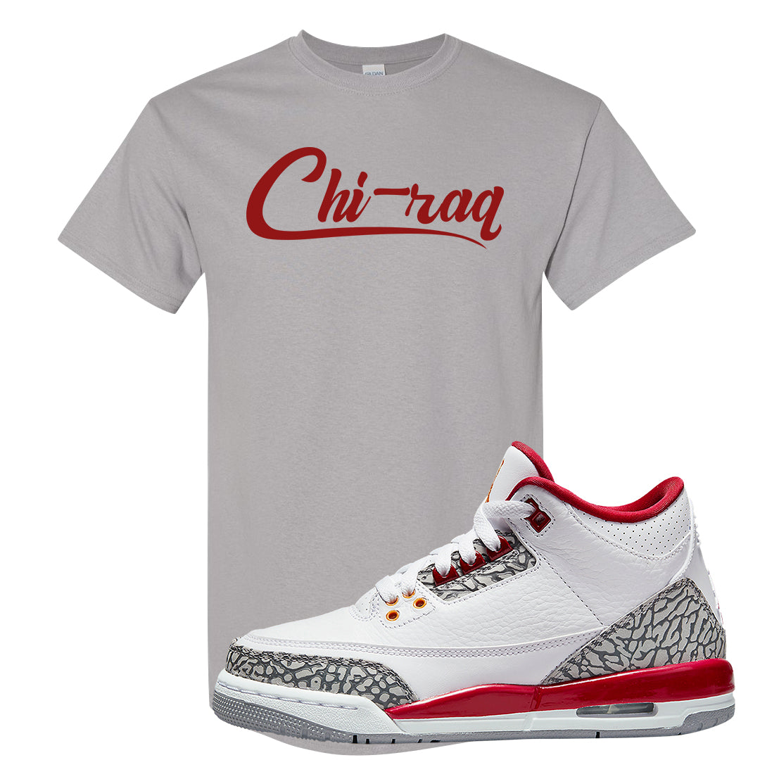 Cardinal Red 3s T Shirt | Chiraq, Gravel