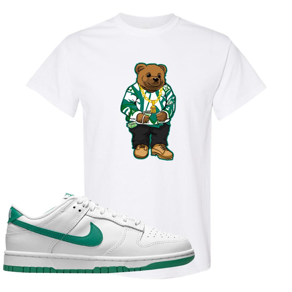 White Green Low Dunks T Shirt | Sweater Bear, White
