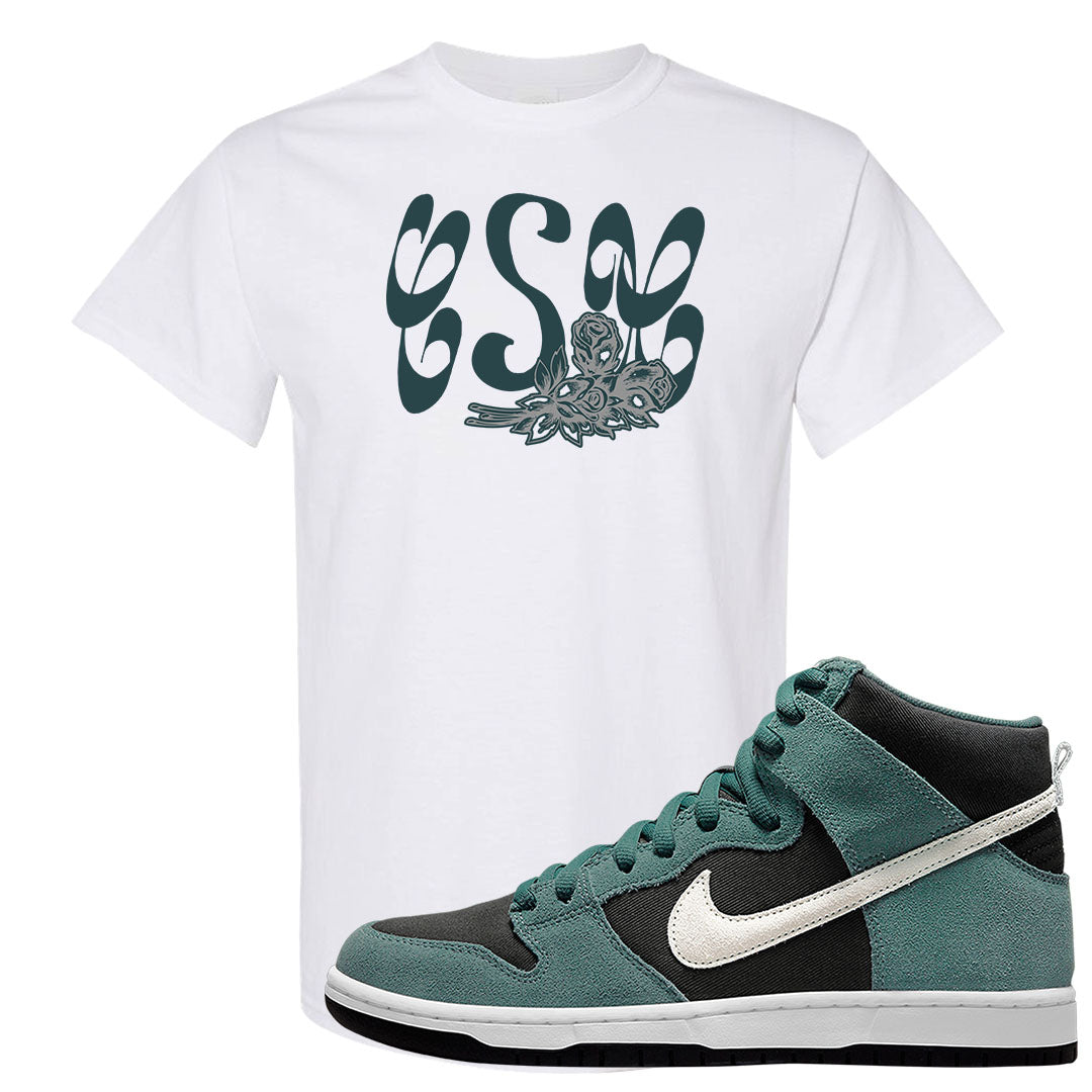 Green Suede High Dunks T Shirt | Certified Sneakerhead, White