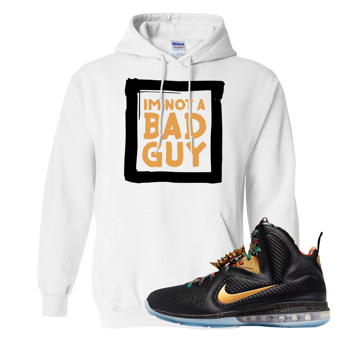 Throne Watch Bron 9s Hoodie | I'm Not A Bad Guy, White