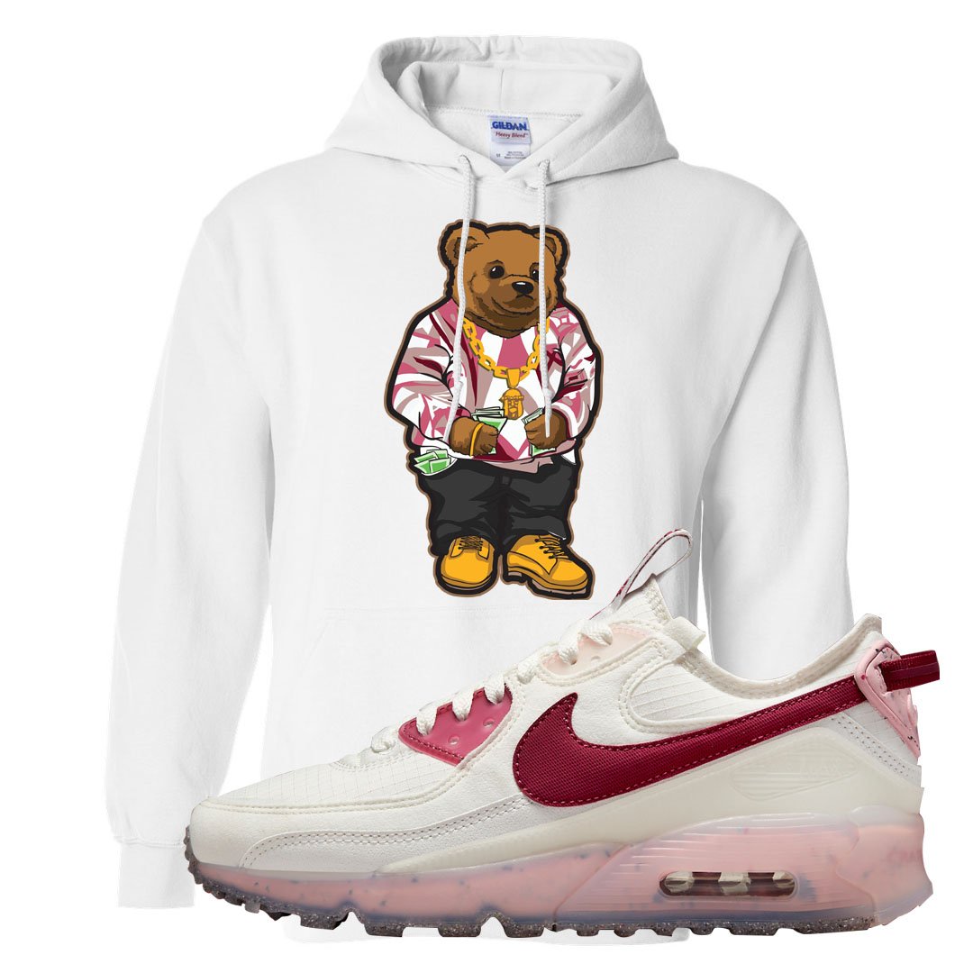 Terrascape Pomegranate 90s Hoodie | Sweater Bear, White