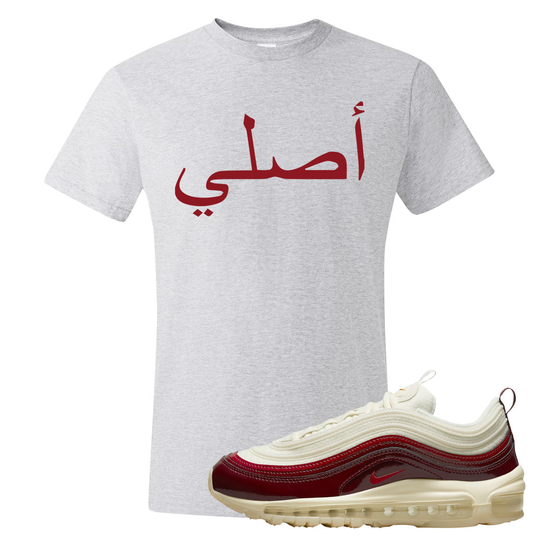Dark Beetroot 97s T Shirt | Original Arabic, Ash