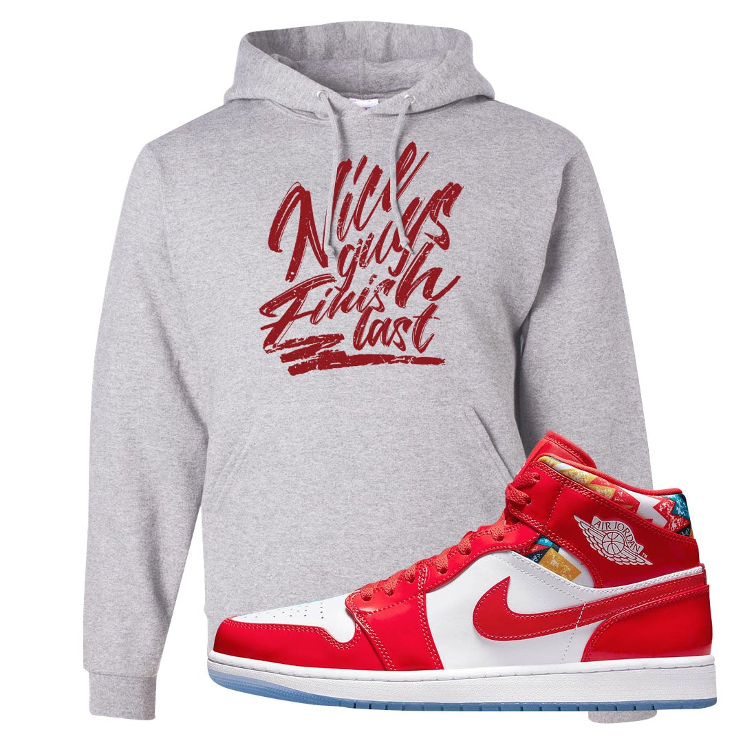 Barcelona Sweater Mid 1s Hoodie | Nice Guys Finish Last, Ash