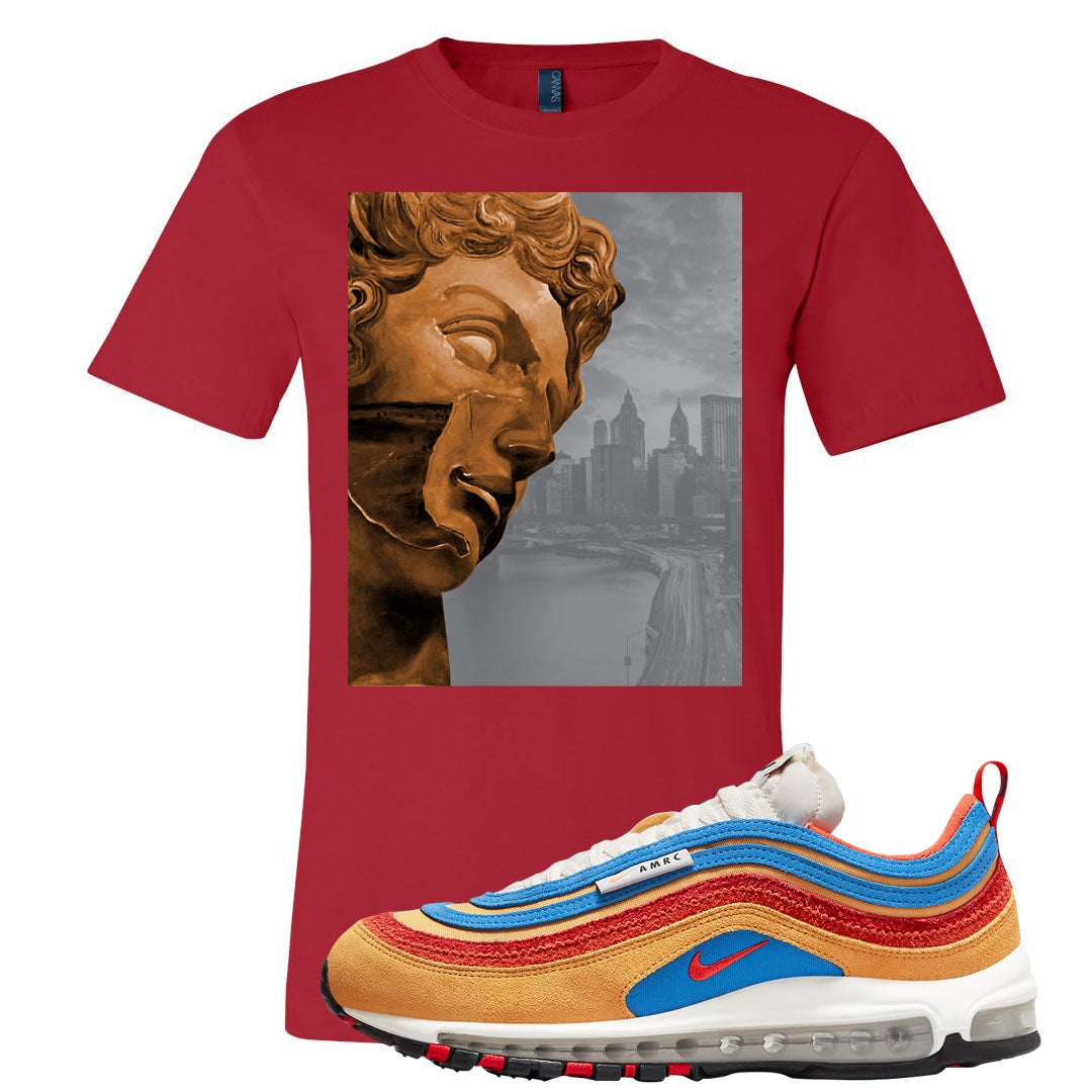 Tan AMRC 97s T Shirt | Miguel, Red