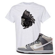 Medium Grey High Dunks T Shirt | Indian Chief, Ash