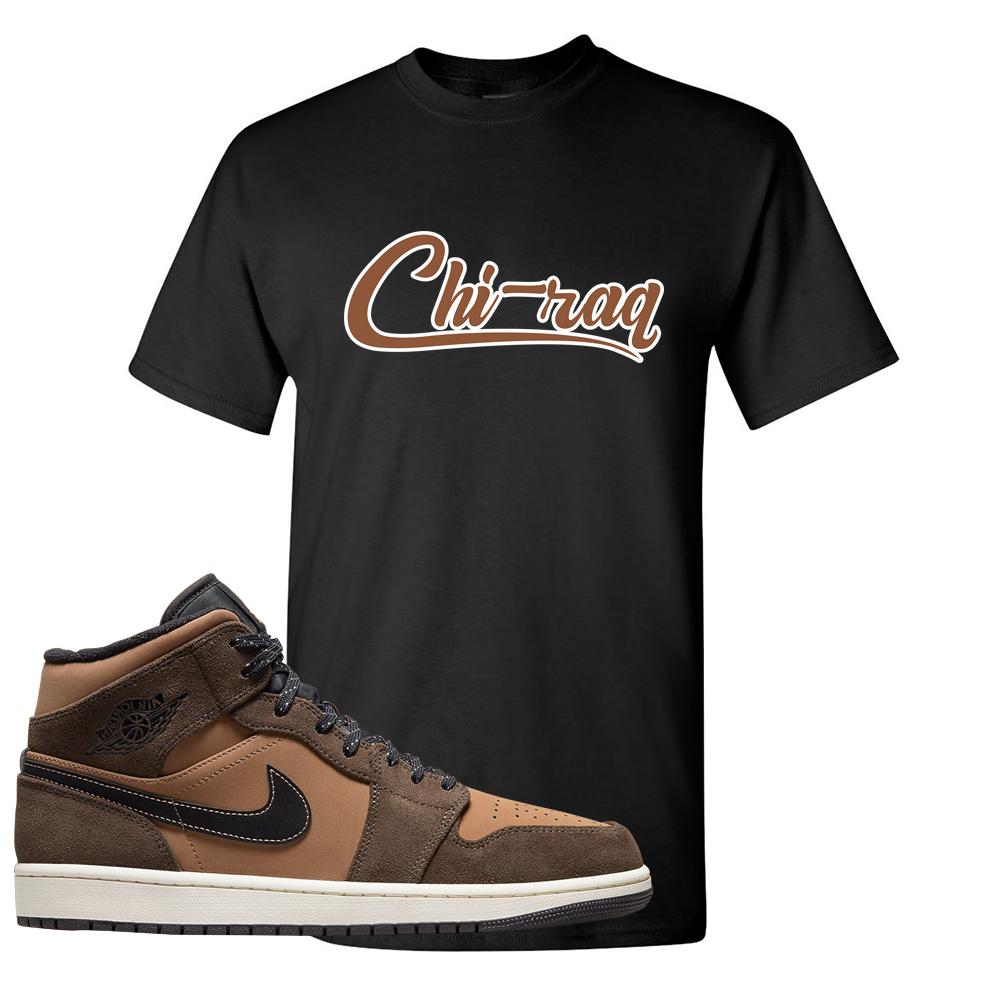 Earthy Brown Mid 1s T Shirt | Chiraq, Black