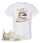 NMD R1 Chalk White Sneaker White T Shirt | Tees to match Adidas NMD R1 Chalk White Shoes | Talk is Cheap