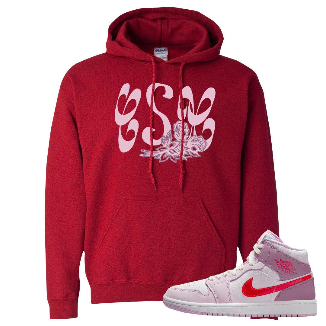 Valentine's Day Mid 1s Hoodie | Certified Sneakerhead, Red