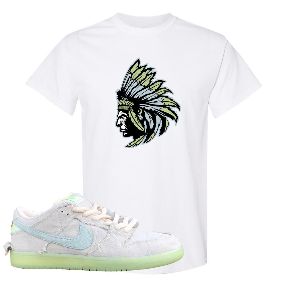 Mummy Low Dunks T Shirt | Indian Chief, White
