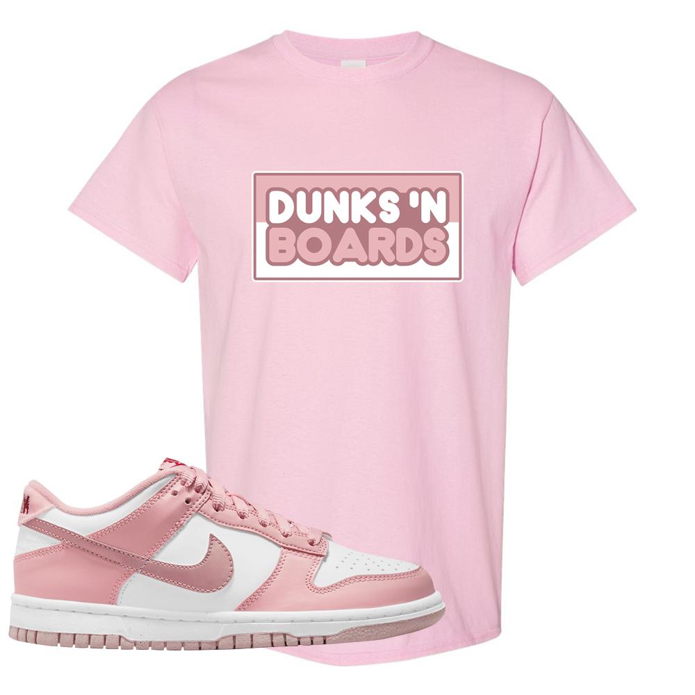 Pink Velvet Low Dunks T Shirt | Dunks N Boards, Light Pink