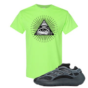 Alvah v3 700s T Shirt | All Seeing Eye, Neon Green