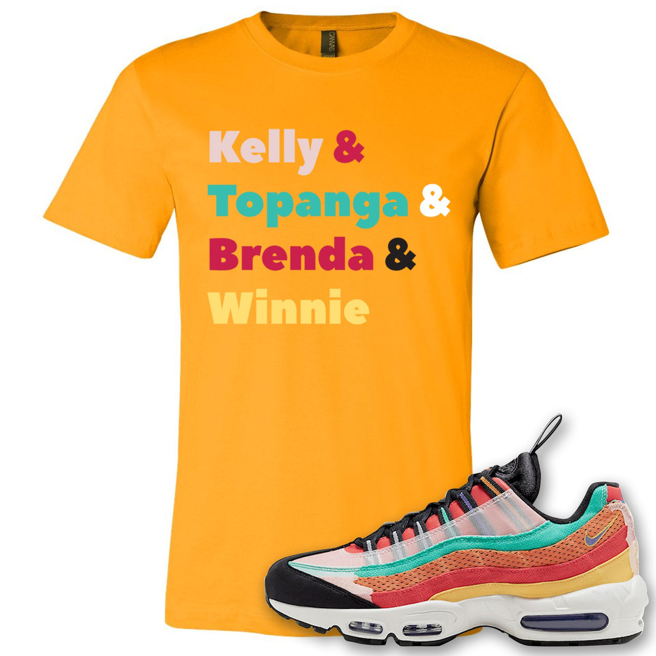 Air Max 95 Black History Month Sneaker Gold T Shirt | Tees to match Nike Air Max 95 Black History Month Shoes | Kelly And Gang