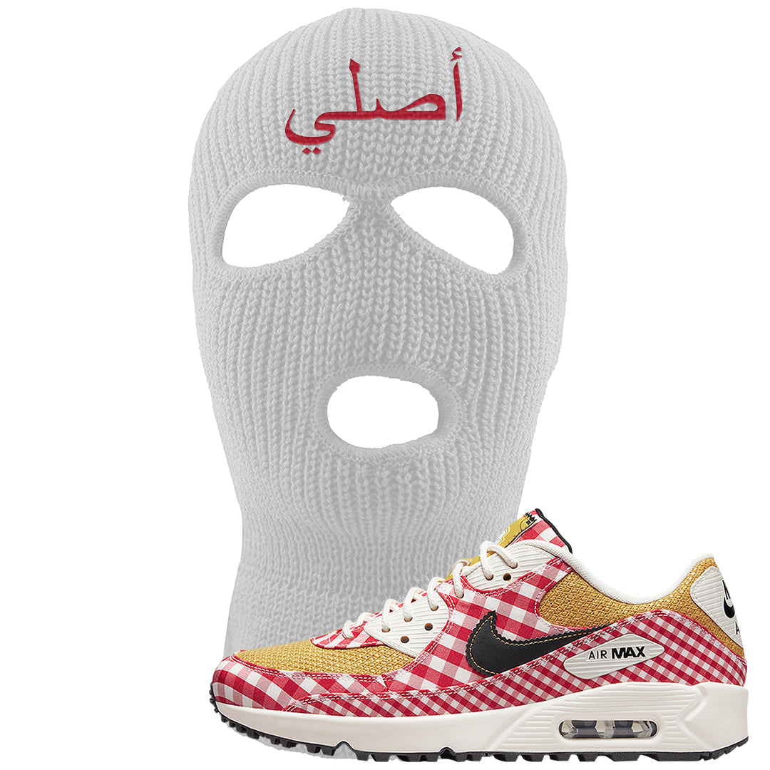 Picnic Golf 90s Ski Mask | Original Arabic, White