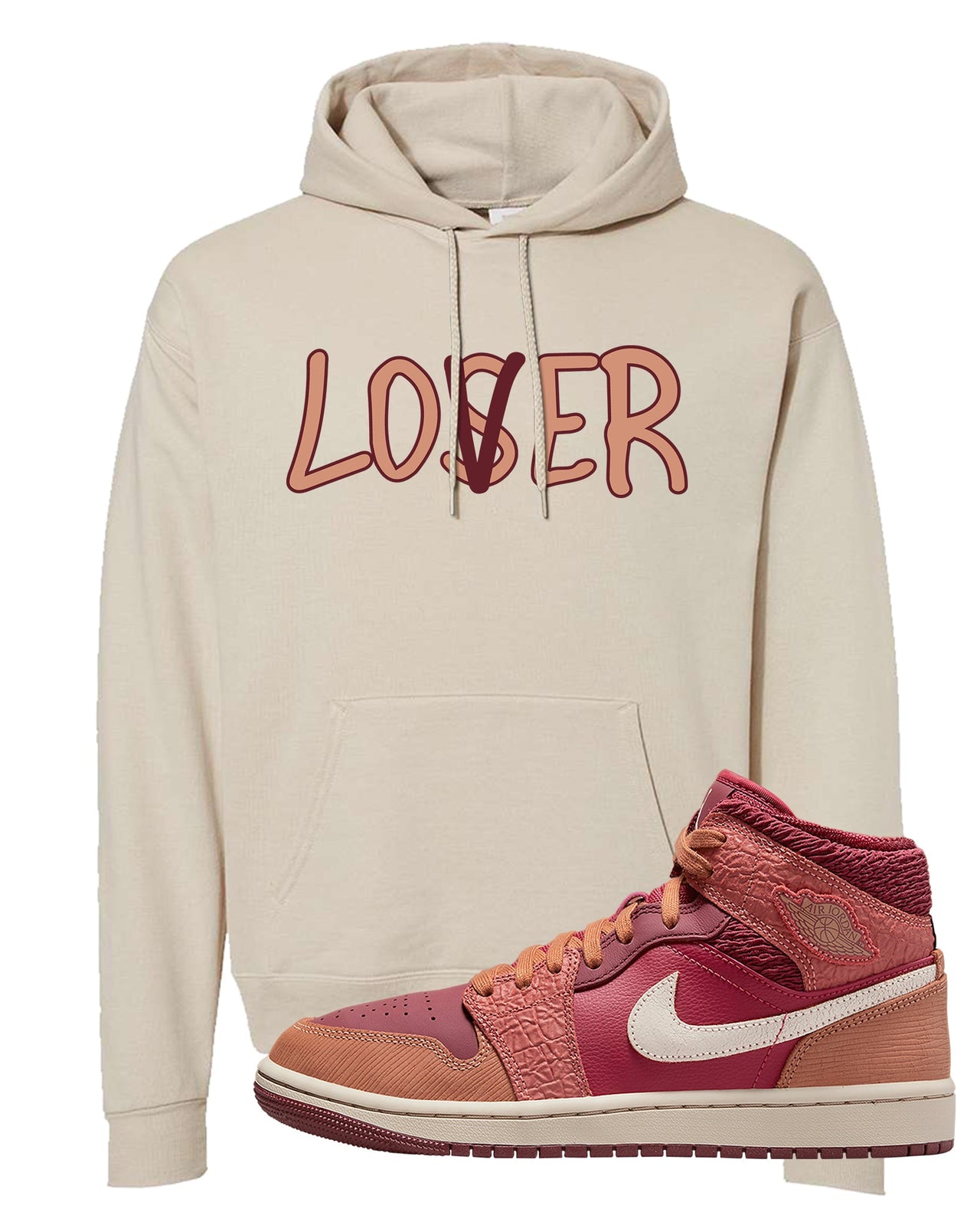 Africa Mid 1s Hoodie | Lover, Sand