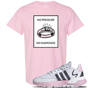 WMNS Nite Jogger Pink Boost Sneaker Light Pink T Shirt | Tees to match Adidas WMNS Nite Jogger Pink Boost Shoes | No Pressure No Diamond