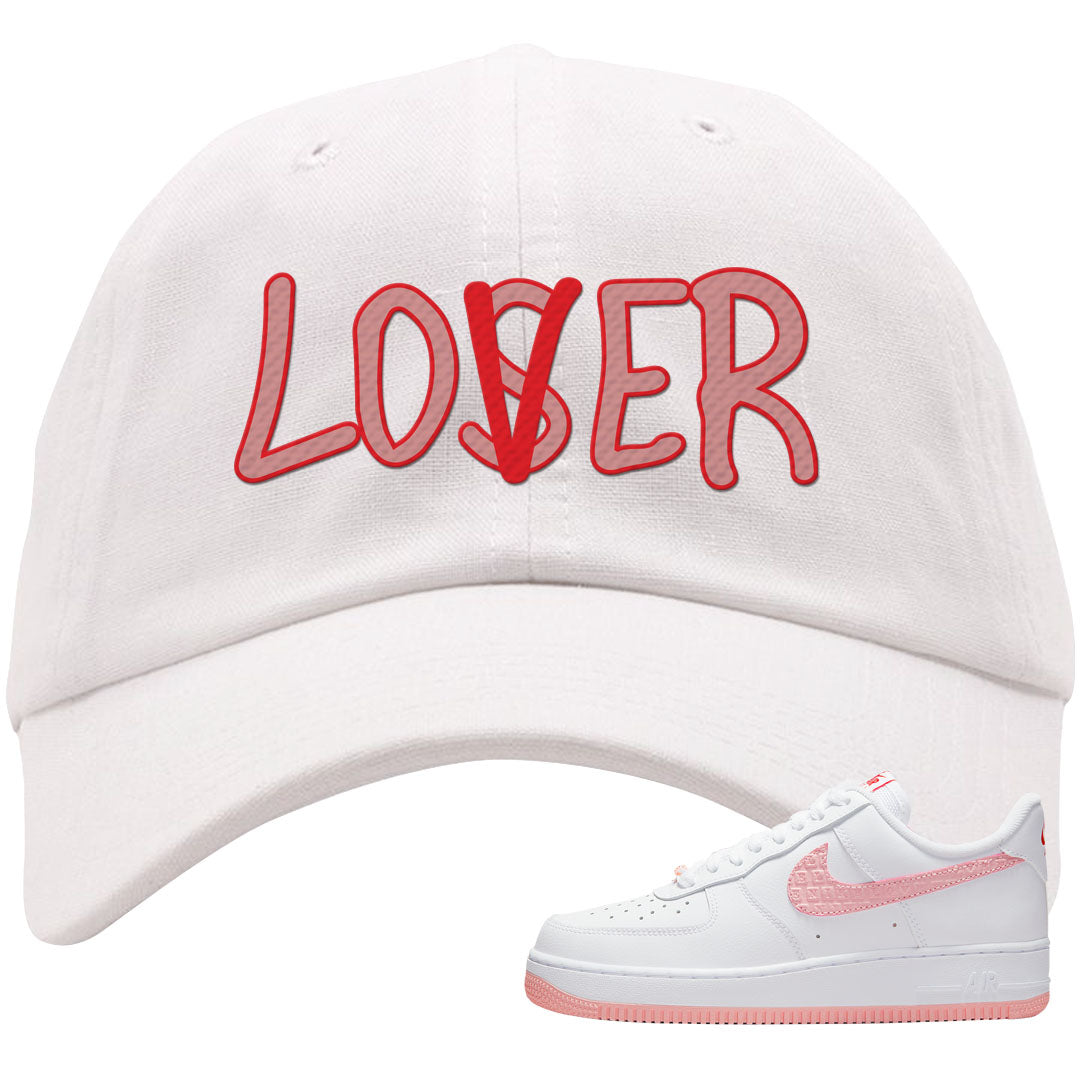Valentine's Day 2022 AF1s Dad Hat | Lover, White