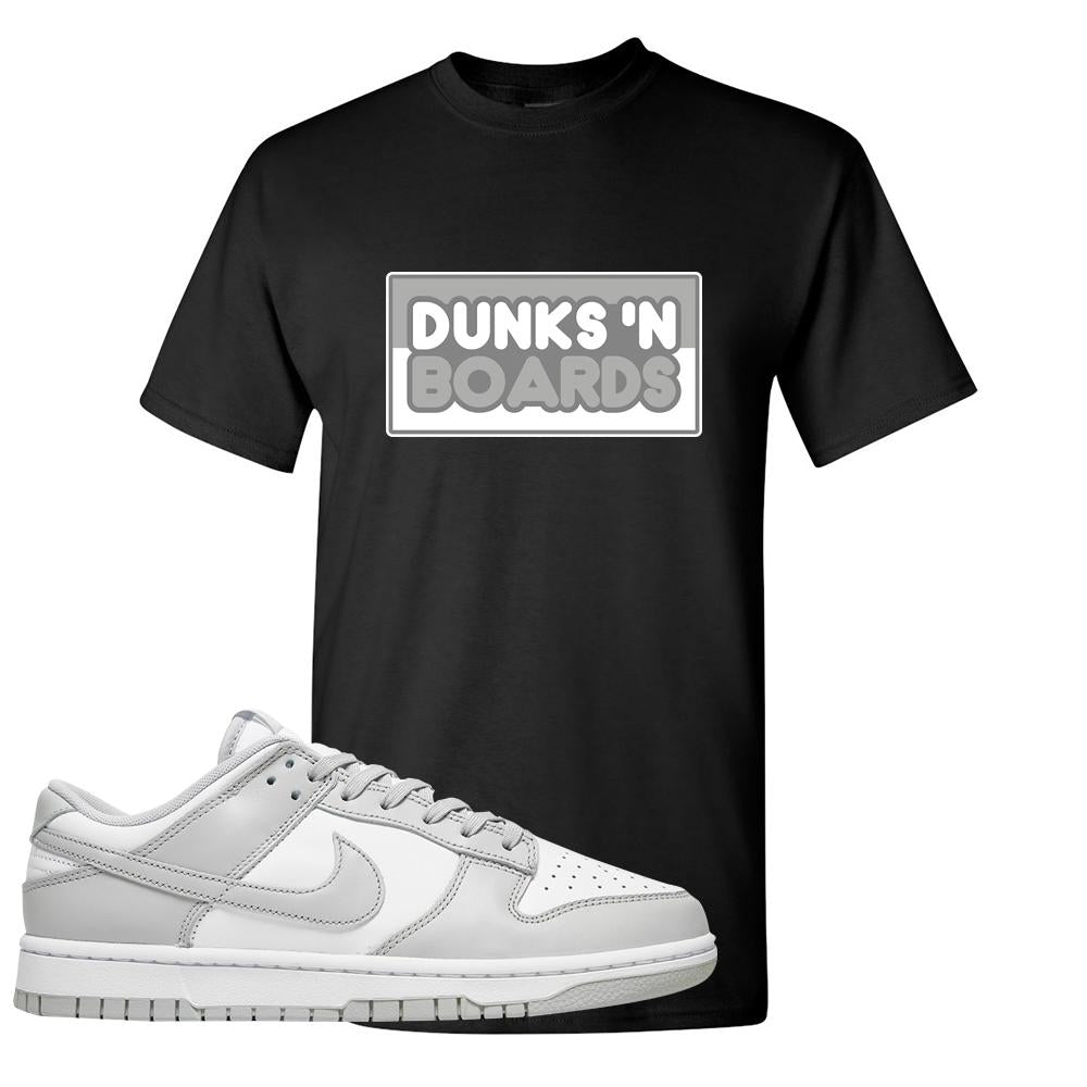 Grey Fog Low Dunks T Shirt | Dunks N Boards, Black
