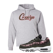 Olive Pink Camo 95s Hoodie | Crooklyn, Ash